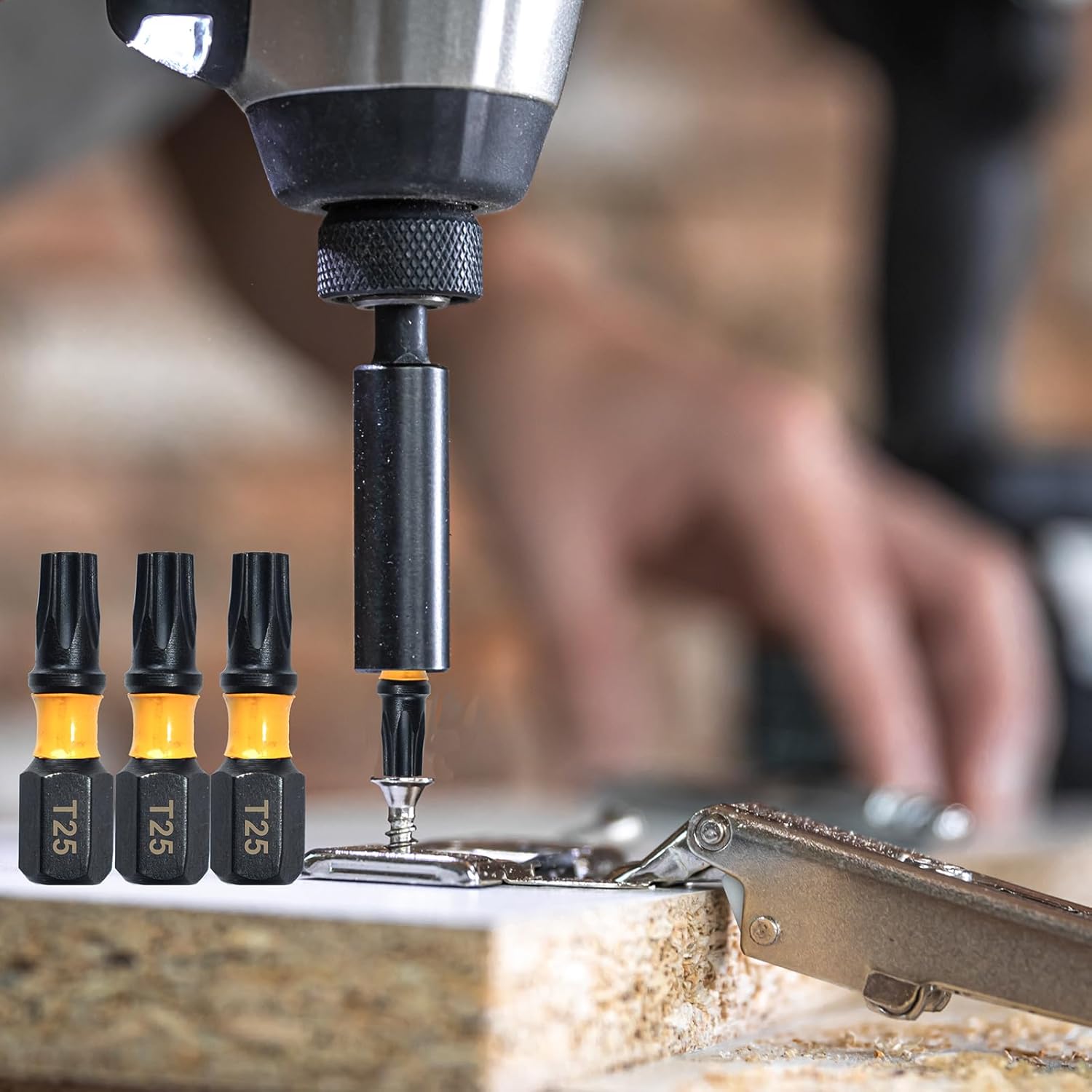 T25 Torx Screwdriver Bit Set, 10 Pieces, 1 Inch Long, 1/4 Inch Hex Shank