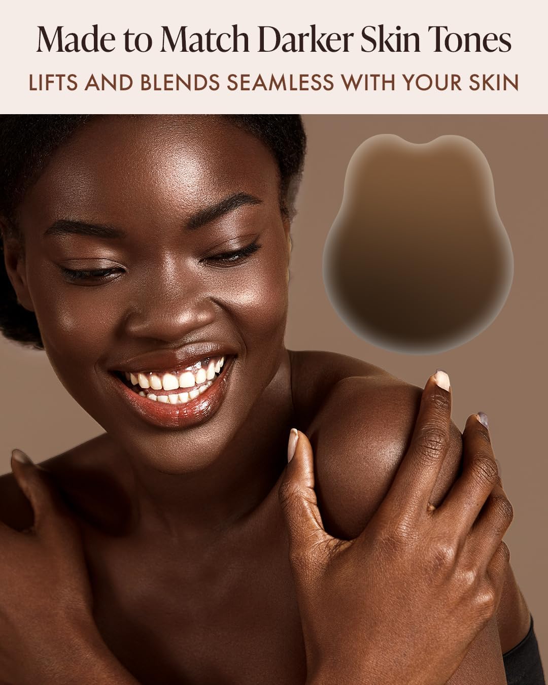 Nipple Covers with Lift - Reusable Sticky Bra Push Up - Waterproof Nipple Pasties Strapless Bras for Women 4 Shades - Image 4