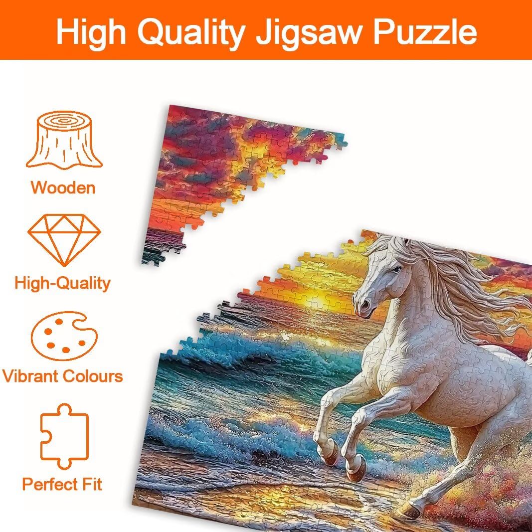 Puzzle 5000 Piezas, Puzzle Caballo, Rompecabezas Adultos, Regalos -8177