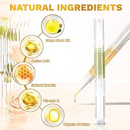 Meschett 2PCS Cuticle Oil Pens for Nail Care,Cuticle Revitalizer Oil Pen with Soft Brush,Cuticle Oil to Prevent Nail Cracking and Dry (Pineapple & Orange Flavor)