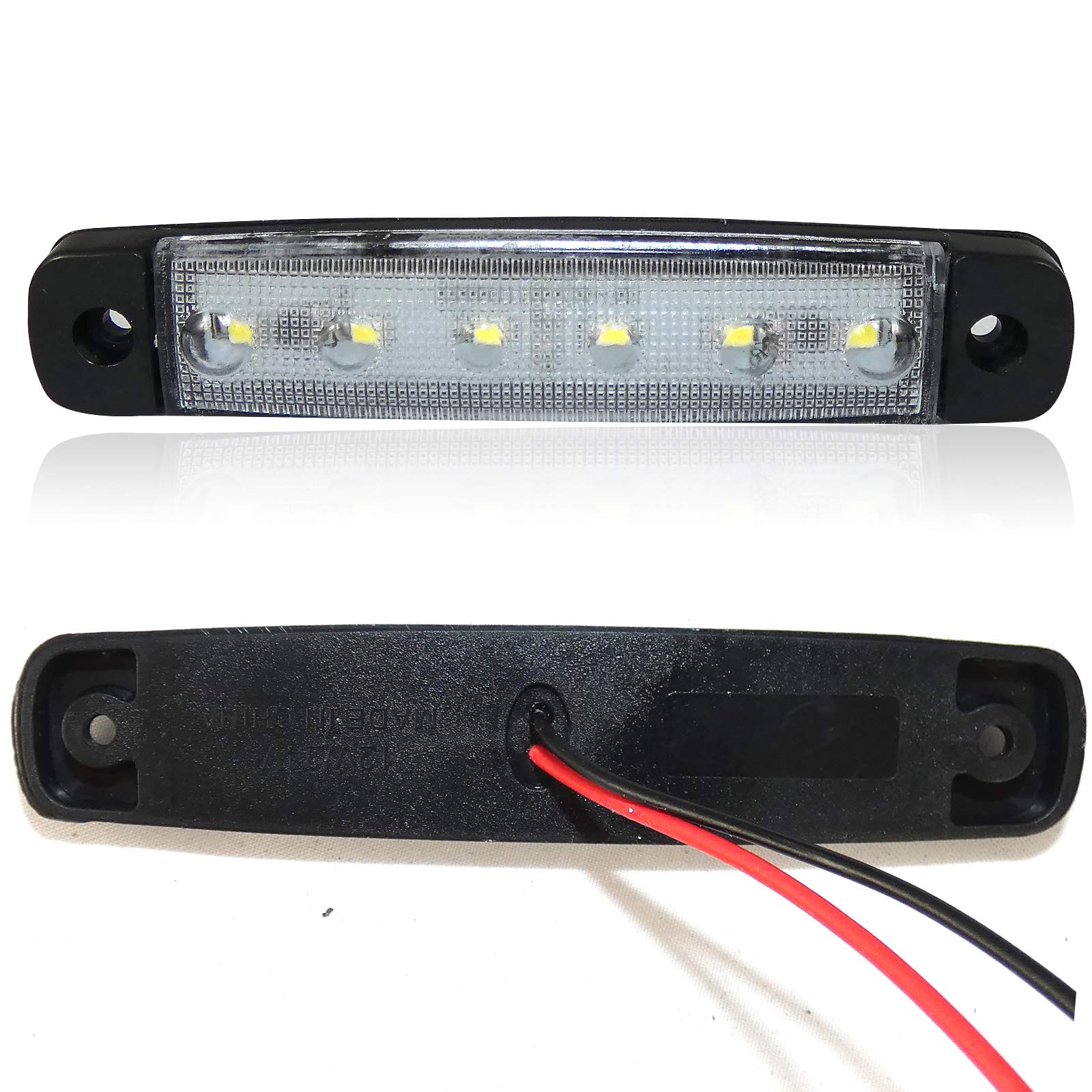 60 pezzi 24 V SMD 6 LED luci di posizione laterali rosse, bianche e arancioni per camion e rimorchi