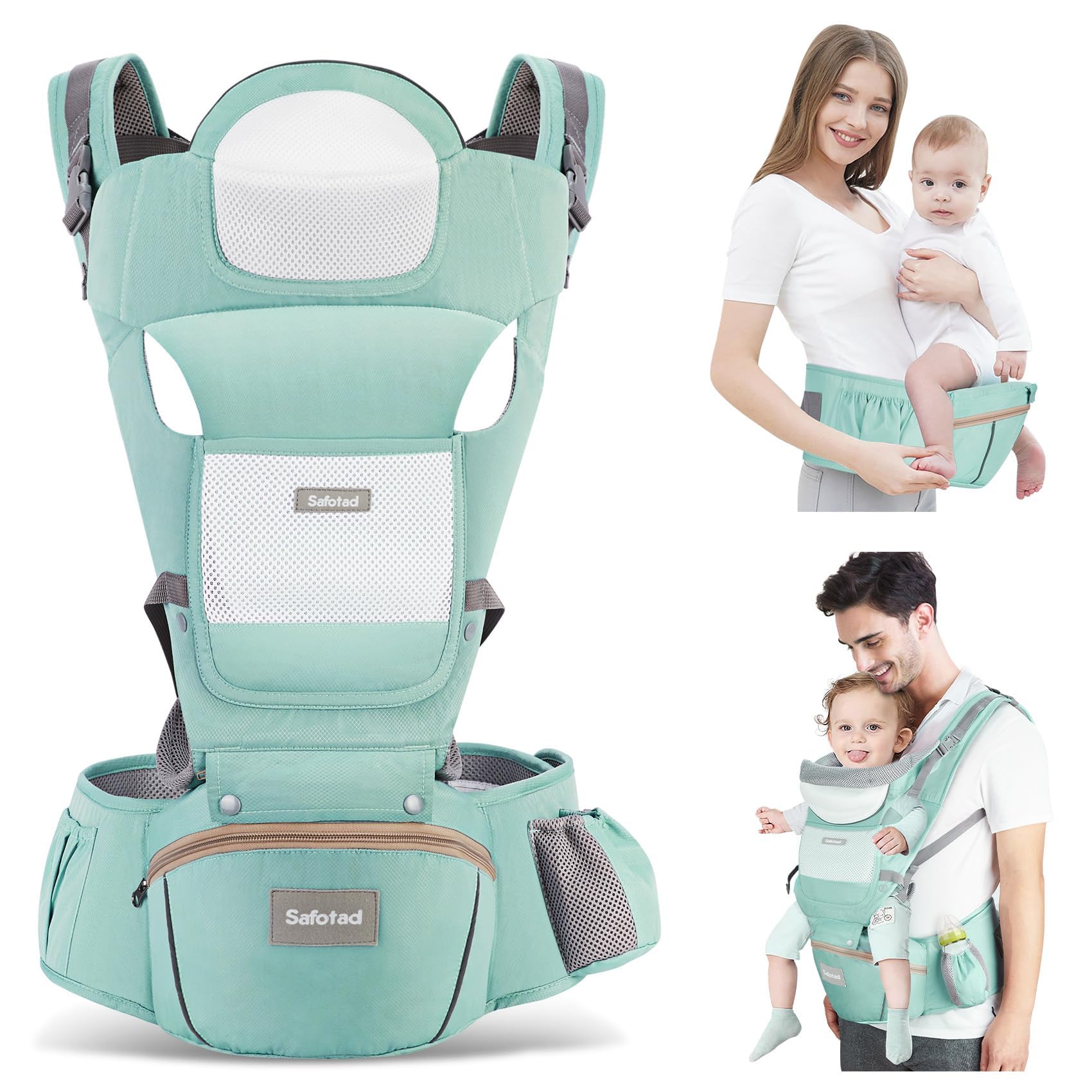 Amazon.com: Safotad Baby Carrier with Hip Seat, Ergonomic M 