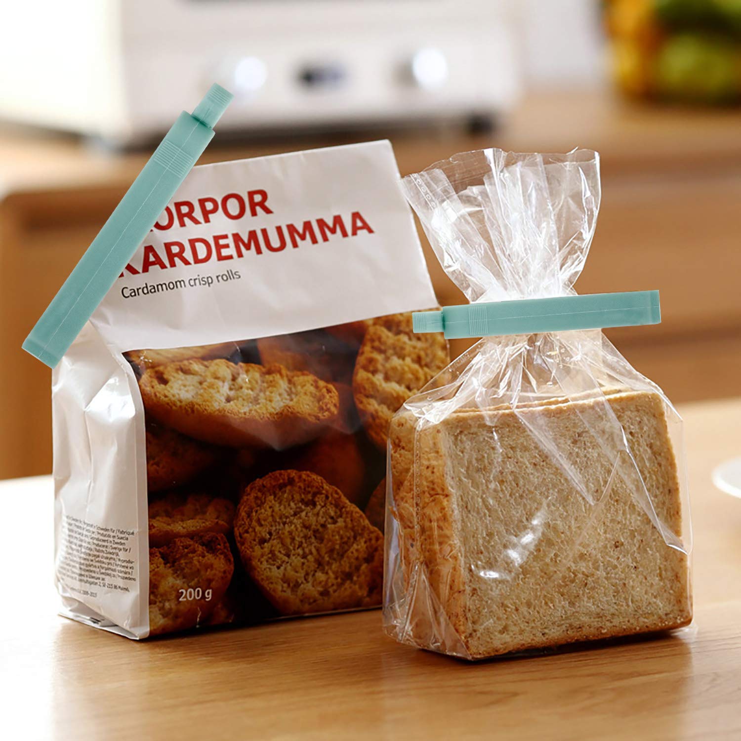 Chiudi Sacchetti,8 Pezzi Clip per Cibo Sacchetti Clip di Chiusura in Plastica Mollette Tenuta Clip Mollette per Chiudere Alimenti per Snack Caffè Caramelle Biscotti 4 Colori