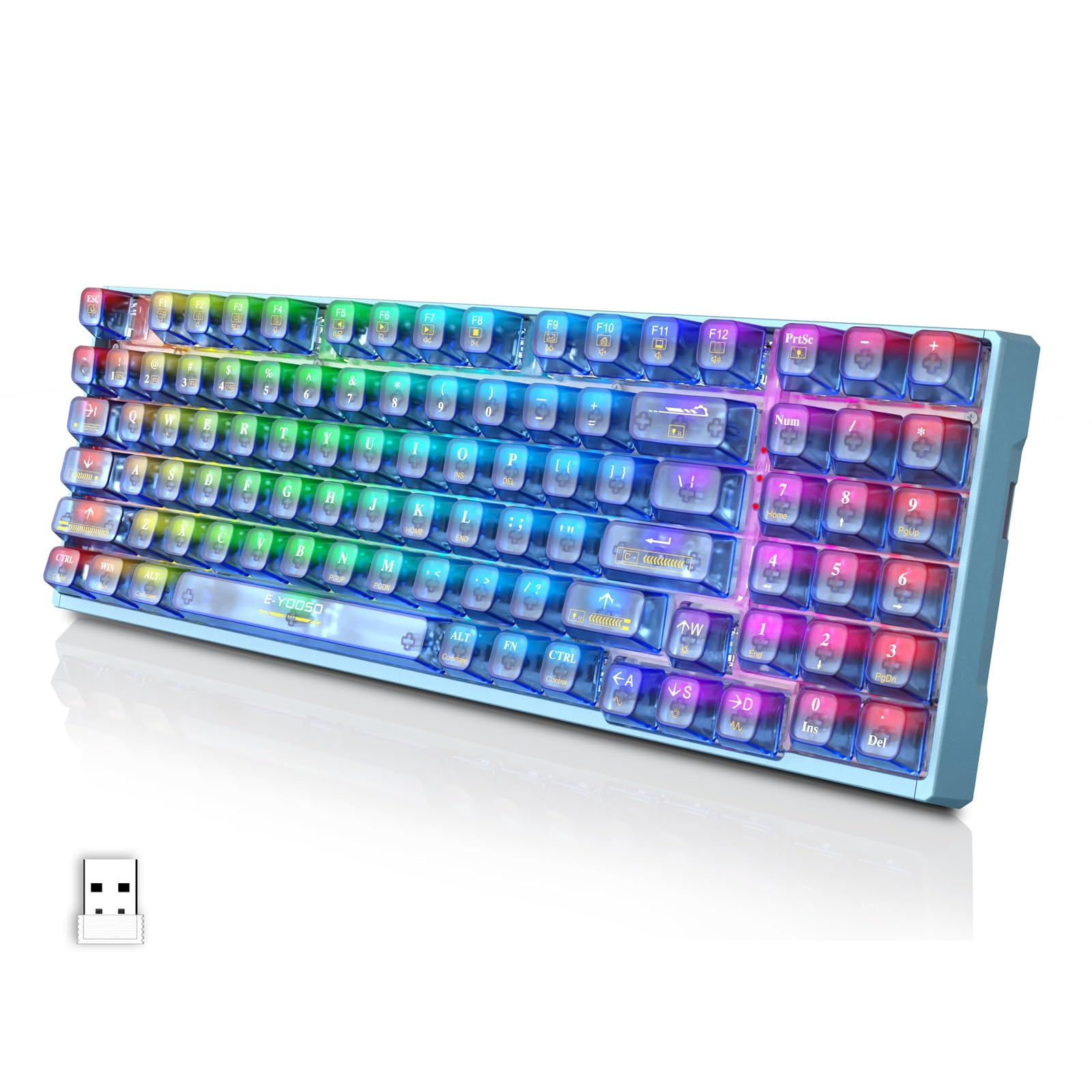 Buy EYOOSO Z94J TriMode Mechanical Keyboard, Aluminum Bluetooth/USB