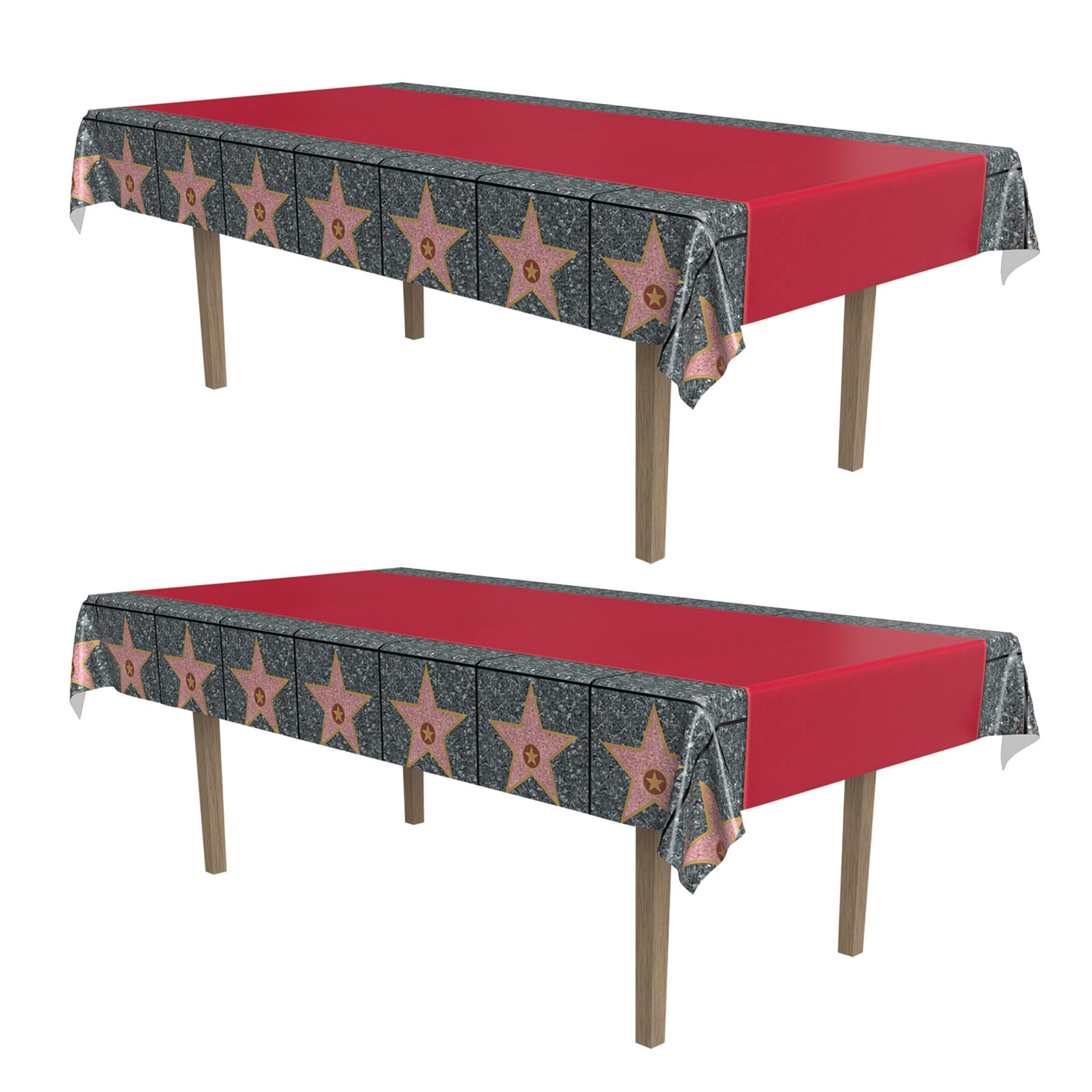 Beistle S57344AZ2 red Carpet tablecover, Plastic, Multicolored