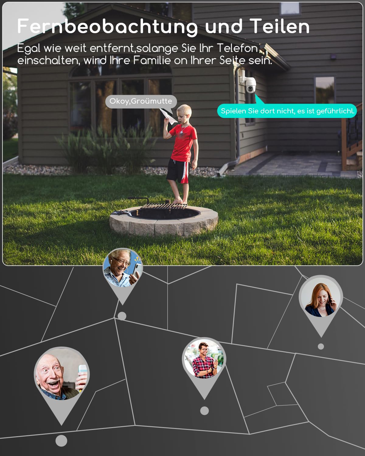 COOAU 2K Überwachungskamera Aussen Akku | Kabellose WLAN Kamera Outdoor | 355°/90° PTZ | Intelligente KI-Erkennung | Datenschutz | 4 LED Nachtsicht | Häusliche Außensicherheit