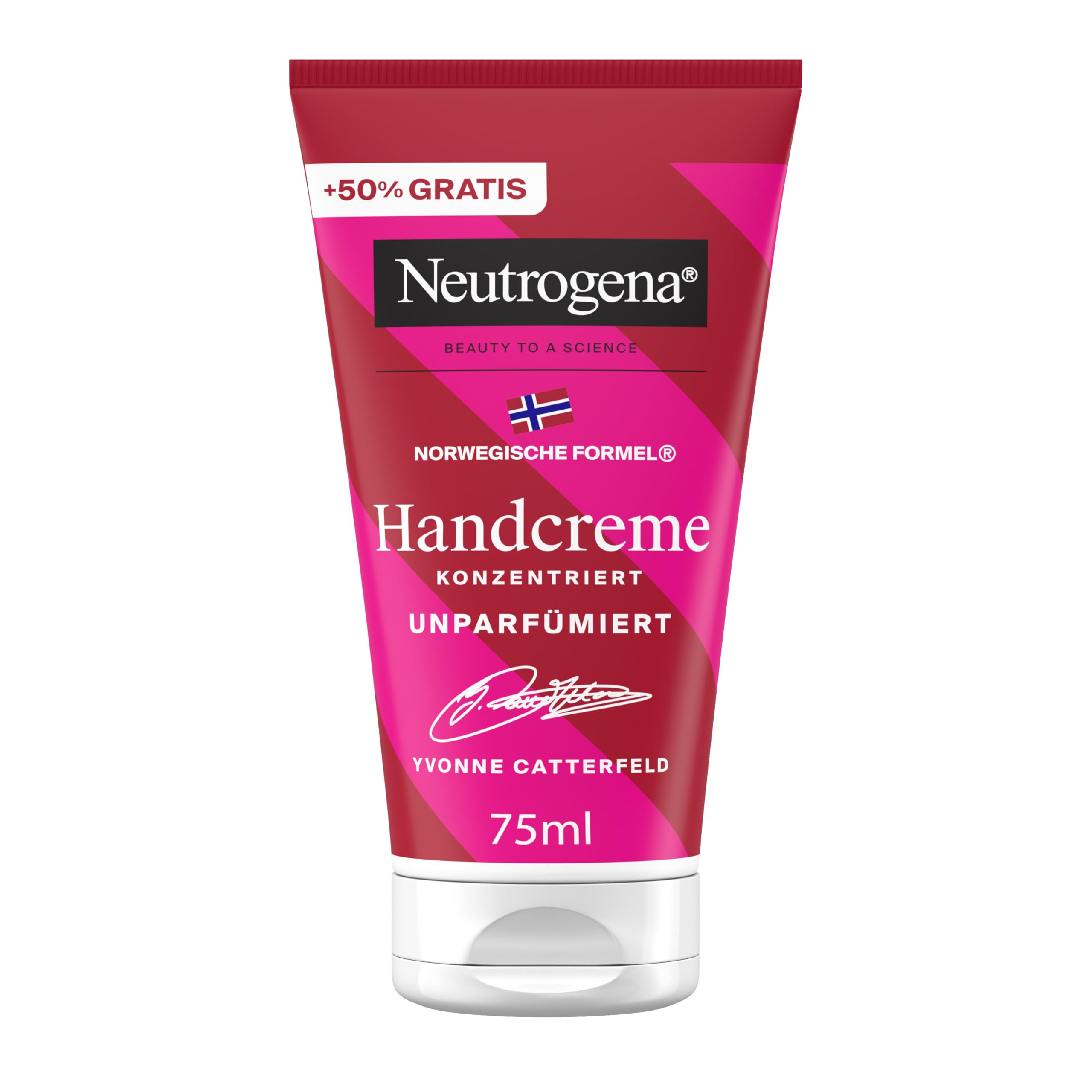 Neutrogena Handcreme konzentriert unparfümiert Feuchtigkeitscreme mit 40 Prozent Glycerin + Vitamin E für extrem trockene, rissige Hände, 75ML