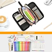 Astuccio Floreale 3 Scomparti Grande Capacità In Nylon – Organizer Per Scuola, Ufficio, Viaggi, Regalo Per Ragazzi E Ragazze - 2