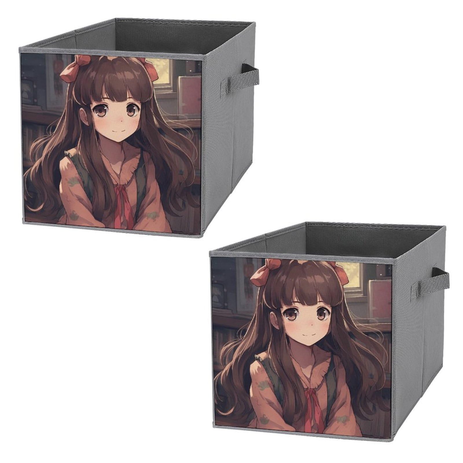 Panier de rangement pliable Anime pour optimiser les étagères de chambre