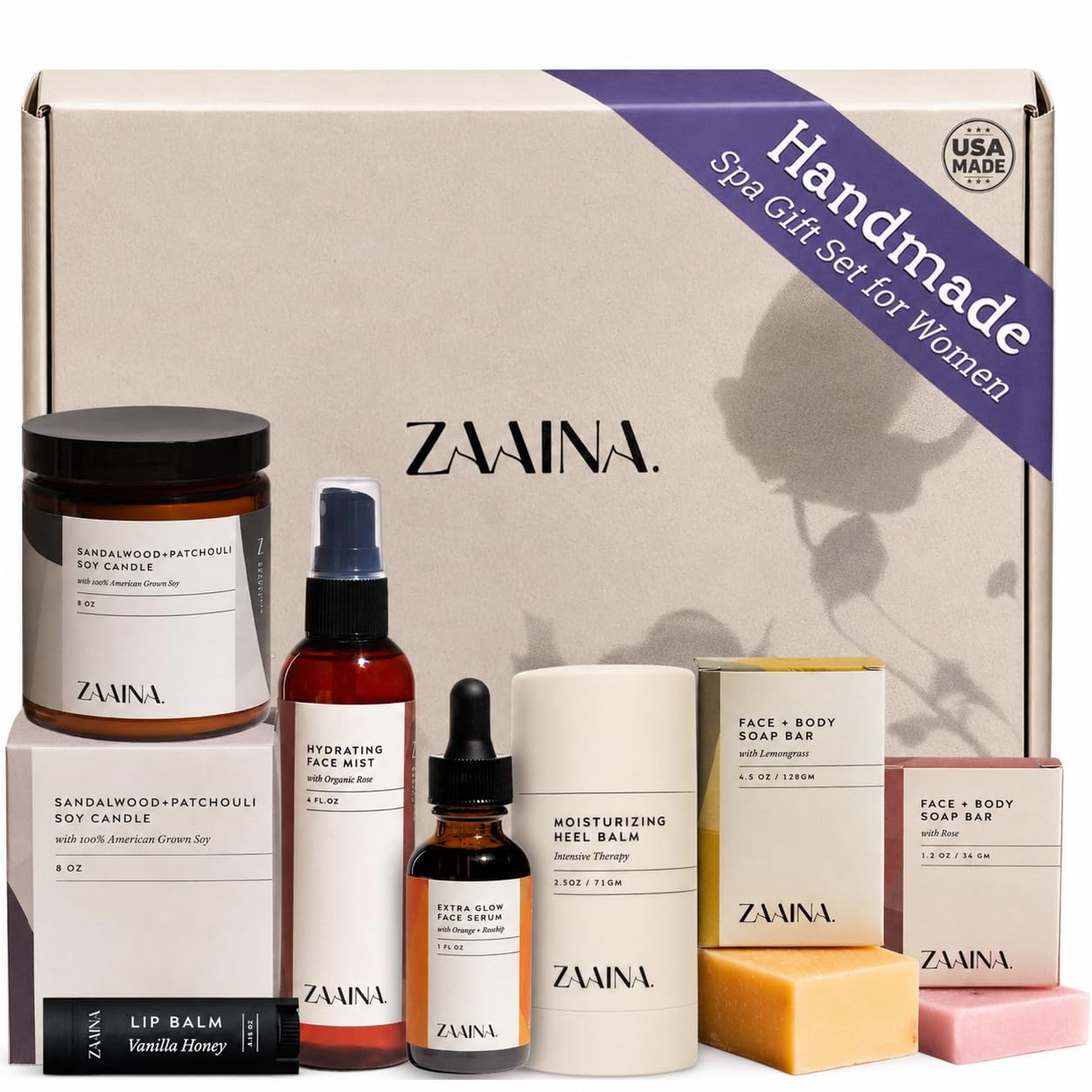 ZAAINA Luxury Spa Gift Box for Women | Premium Self Care Gift Set