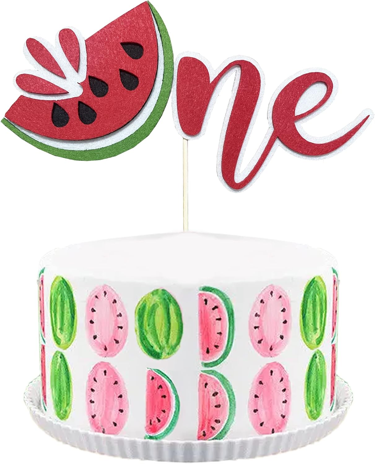One In A Melon Birthday Party Decorations Watermelon Cake