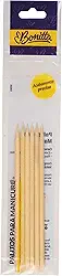 Palitos para Manicure com 6 Unidades, Pequeno, 604BT, Bonitta, Madeira, Bonitta