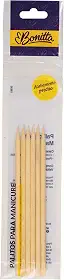 Palitos para Manicure com 6 Unidades, Pequeno, 604BT, Bonitta, Madeira, Bonitta