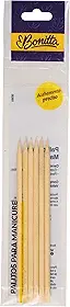 Palitos para Manicure com 6 Unidades, Pequeno, 604BT, Bonitta, Madeira, Bonitta