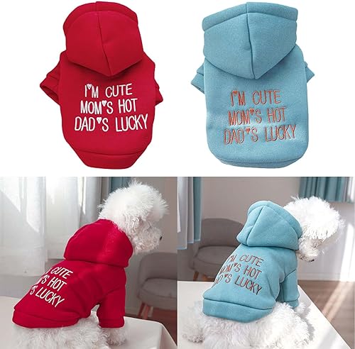 Miniatura 3 de Ropa para mascotas para perros pequeños, gatos, cachorros, sudadera con capucha, abrigo con letras bordadas, ropa de disfraz para chihuahuas, trajes