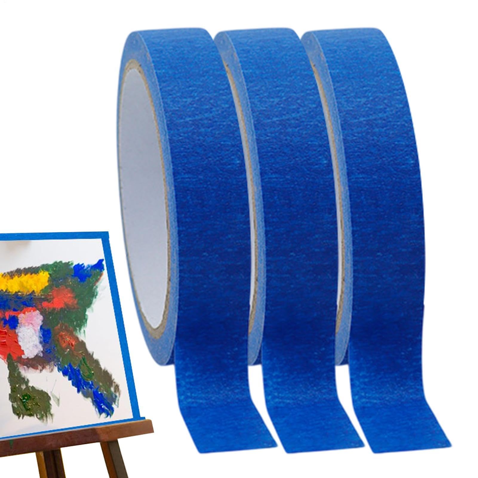 Blue Painters Masking Tape - Furniture Protection Taper, 3 Pack Blue Masking Roll | Multi Removable Tape for Painting, Crafting, Home Improvement, Auto Body, Furniture, Classroom, Kitchen Edge