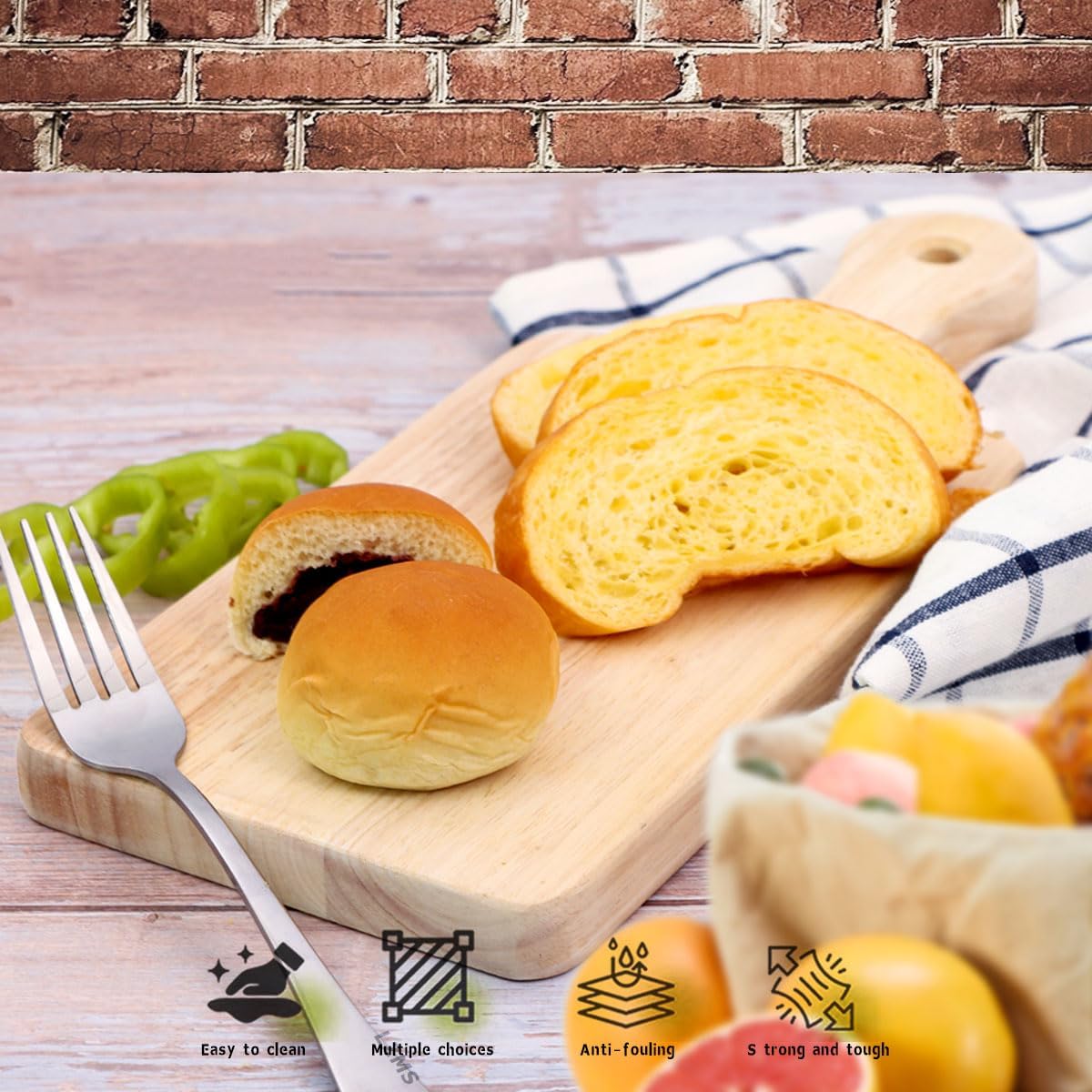 LZMS 4-Pack 13"x 5 1/2" Small Wood Serving Boards Set | Unfinished Wood Crafts with Handle | Mini Wooden Cutting Boards Bulk for Charcuterie,Cheese,Meat,Bread,Vegetabes & Fruits
