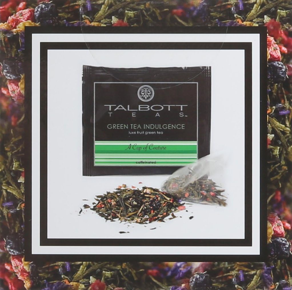 Talbott Teas Sachet Cube, Green Tea Indulgence, 0.95 Ounce