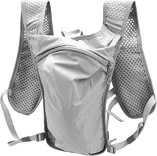 Asixxsix Hydration Vest Backpack, | Breathable Nylon Pack with Adjustable Chest Straps, Multiple Pockets, Water Bladder Compatible for Cycling Running Hiking