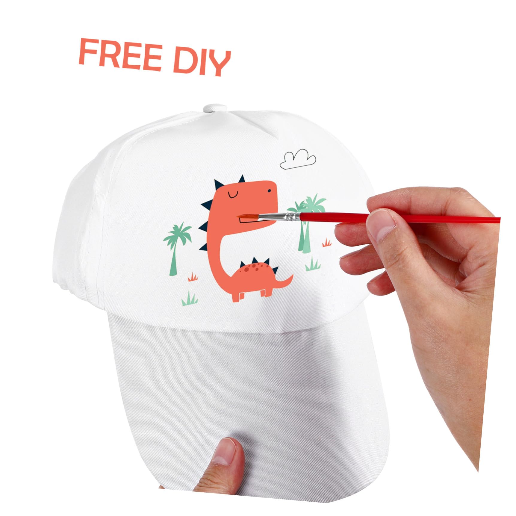 TOYANDONA Cappellini da Baseball Fai da Te Non Finiti: Cappellini con Visiera in Cotone per Bambini, da Baseball Vuoti per Pittura, Graffiti, Arti E Mestieri, Bomboniere, Giochi Creativi E attività