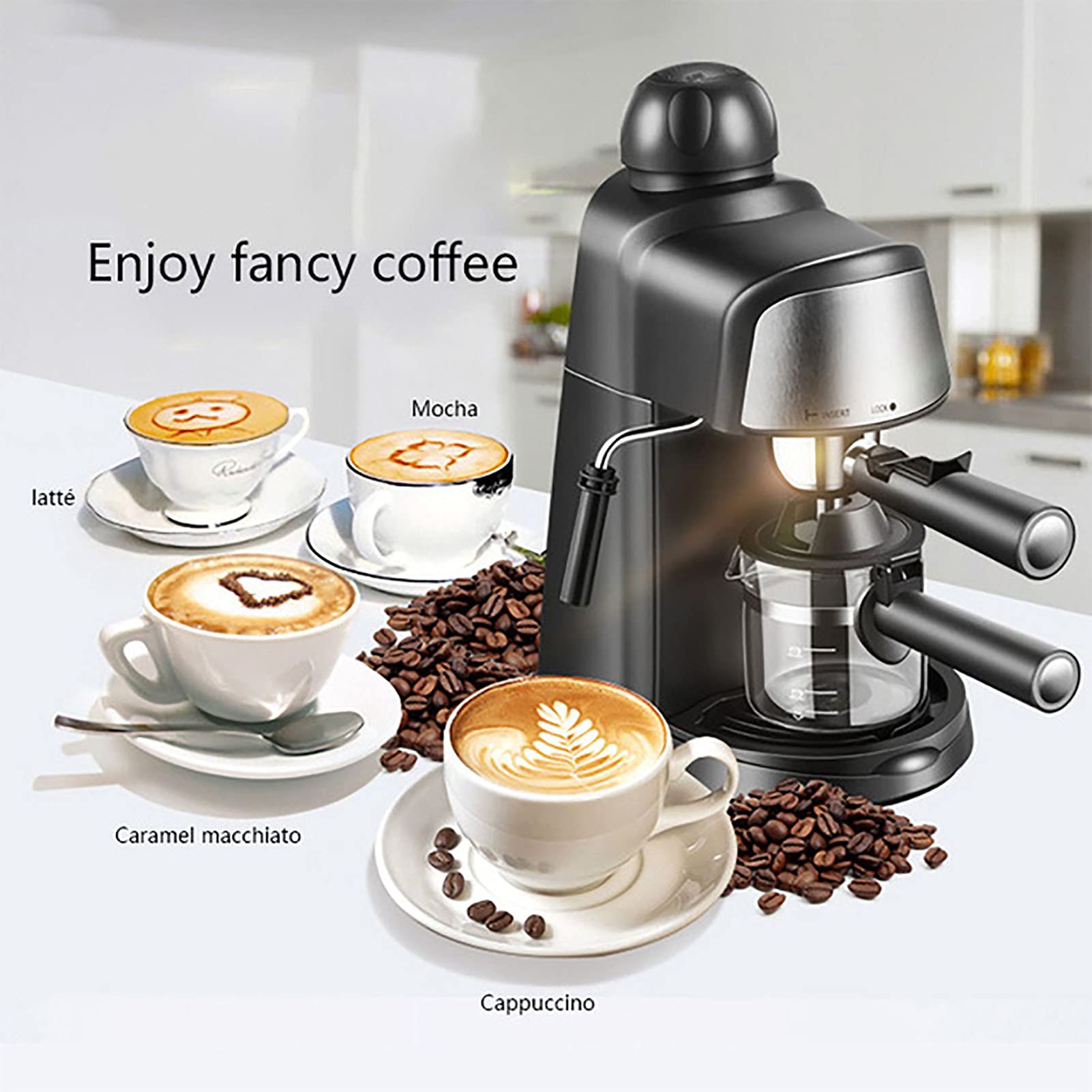 Máquina de café Profesional con vaporizador de Leche Espresso Capuchino Cafetera Máquina de Bebidas Calientes Espresso, Latte, KangBaolan, Mocha, Actualizar Needed