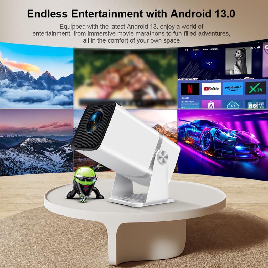 Projecteur Full HD 1920x1080P, Durable et Polyvalent pour Les Anciennes Diapositives, Compatible avec Les Anciennes Diapositives, 11000 Lumens