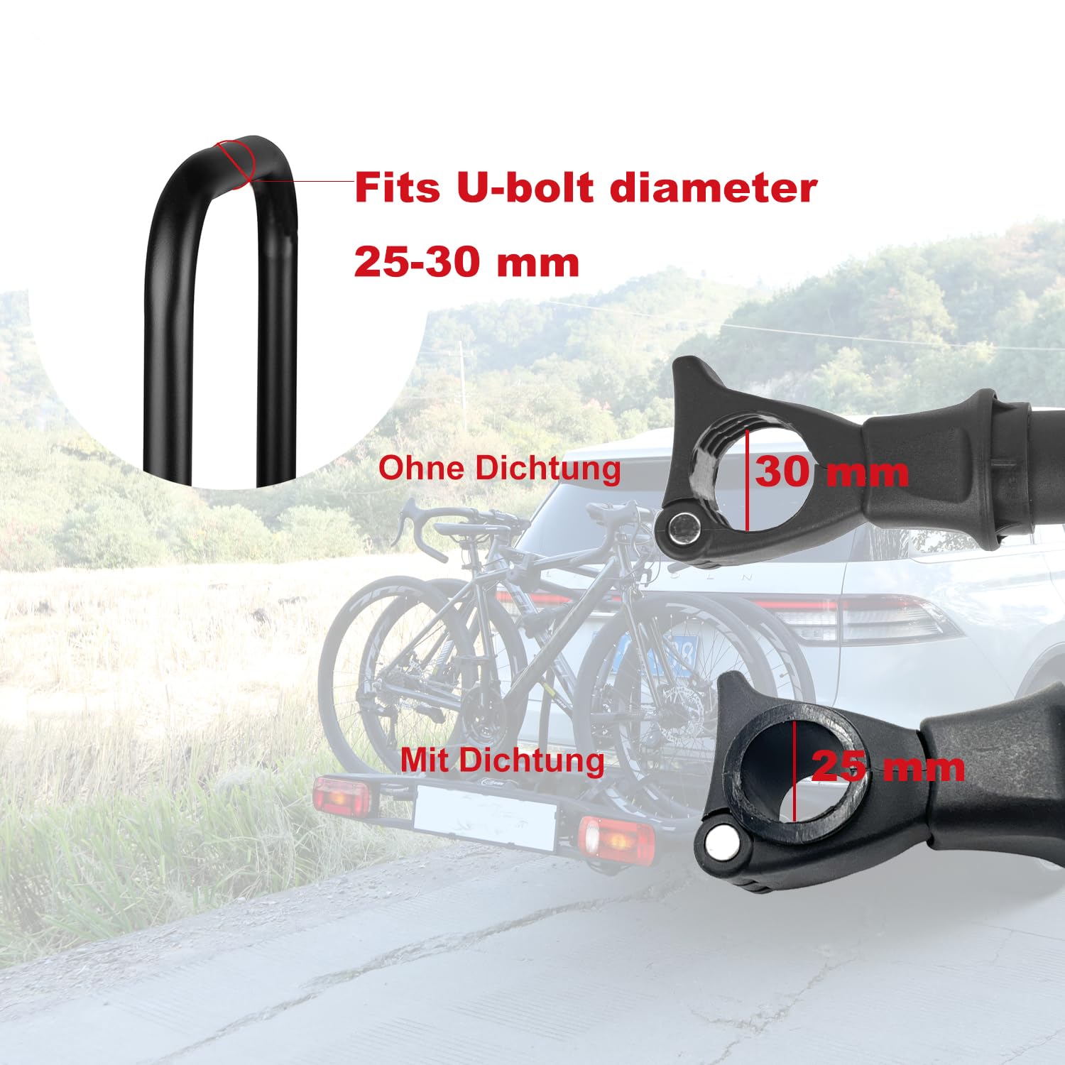 Supporto Telaio Portabici Richiudibile - Regolabile, Antifurto Con Chiavi - Per Travi 25-30 Mm
