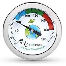 Compost Temperature Reotemp Backyard Pro Compost Thermometer - 24 Inch Fahrenheit Dial With Digital Guide Hay Bale Thermometer