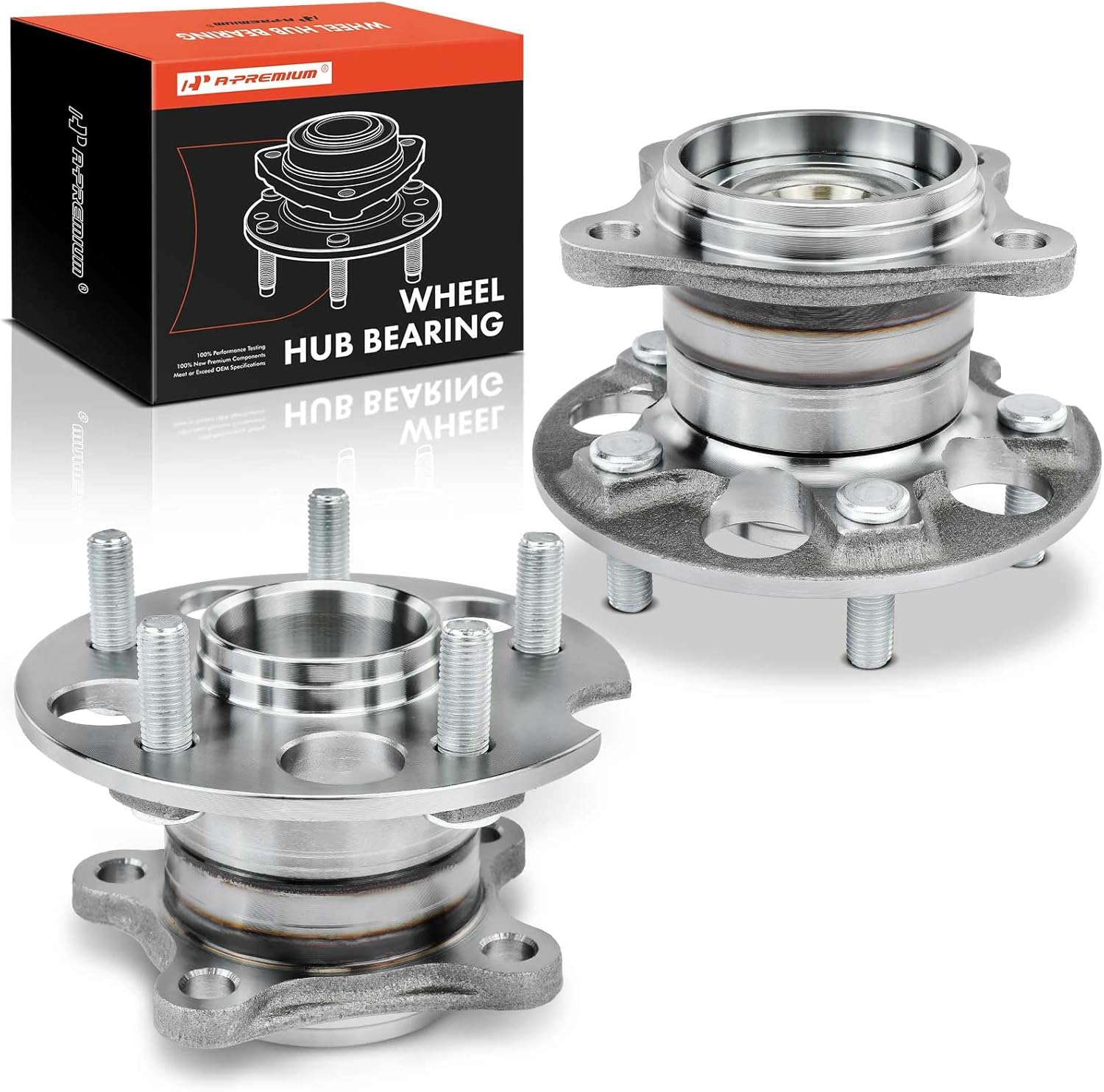 A-Premium 2 x Rear Wheel Bearing and Hub Assembly with 5-Lug Compatible with Toyota Highlander 2004-2013, Venza 2009-2016, Lexus RX330 2004-2006, RX350 2007-2009, RX400h 2006-2008, AWD