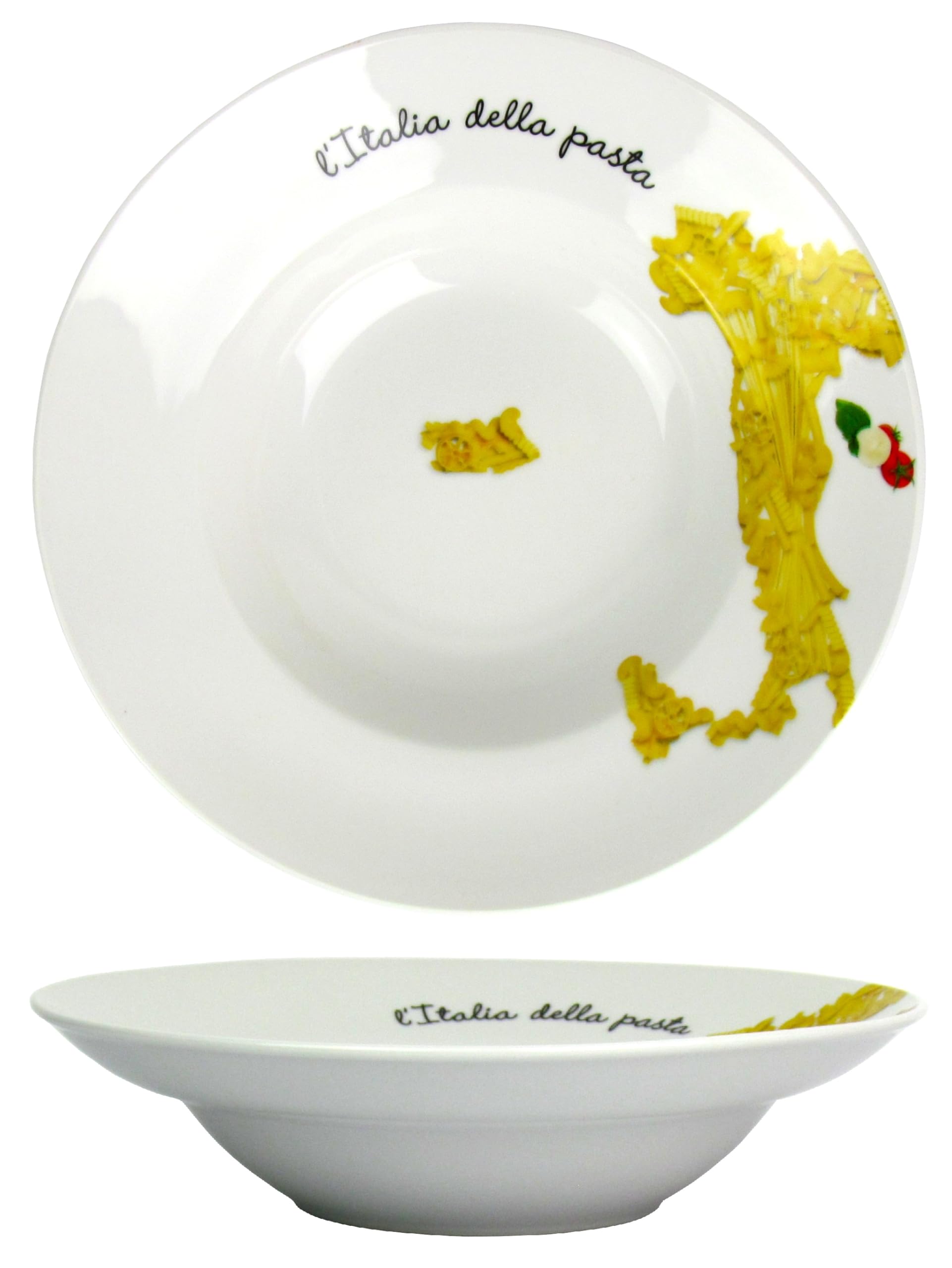 Retsch Arzberg XL Lot de 6 assiettes à pâtes en porcelaine, diamètre 27 cm, design italien, assiettes creuses, assiettes à salade