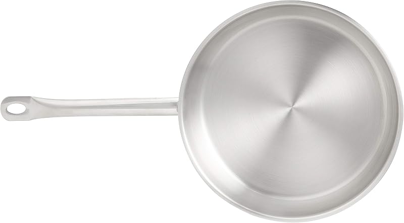 Amazon Basics 28 cm rozsdamentes acél serpenyő alumínium maggal