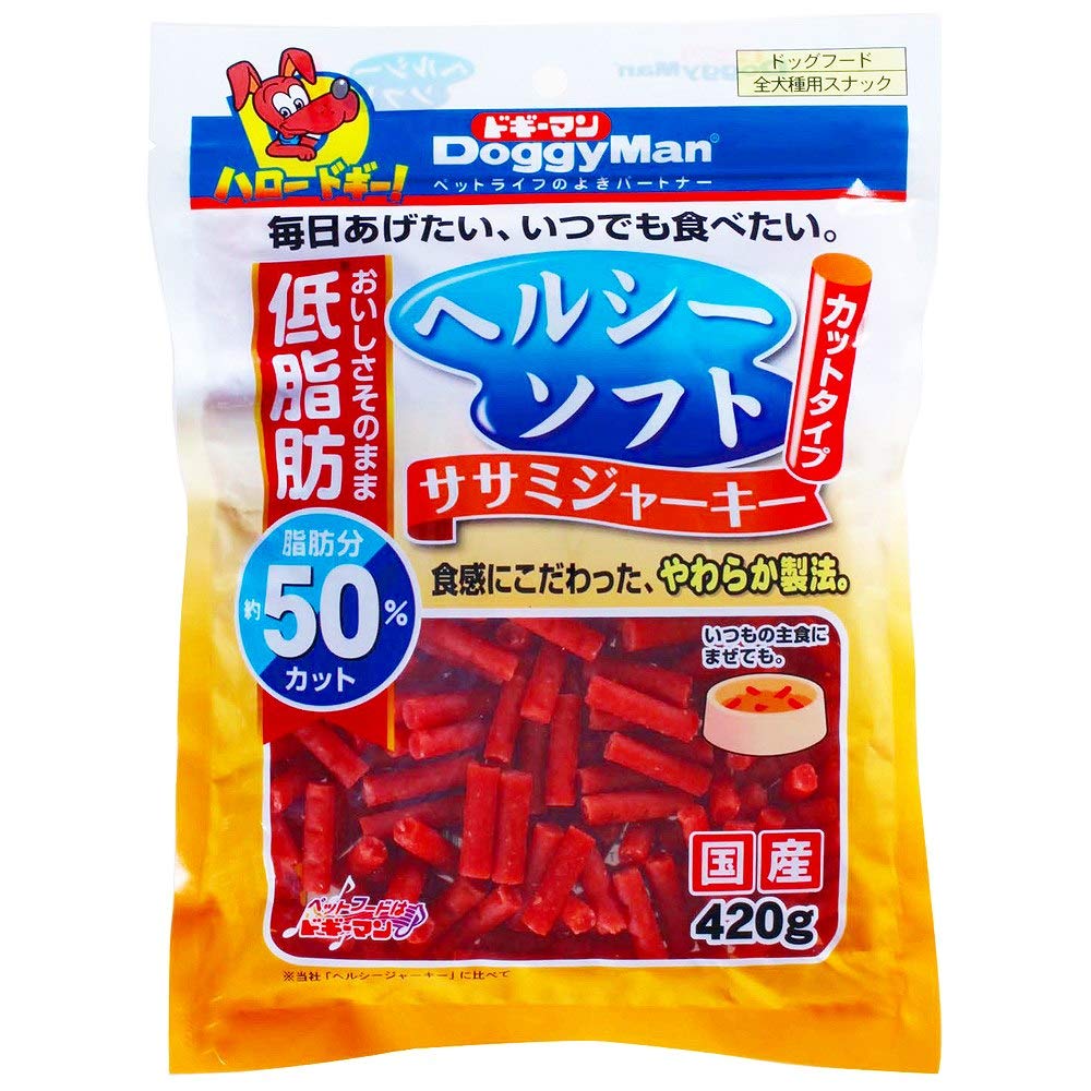 ドギーマン 犬用おやつ ヘルシーソフトササミジャーキー カットタイプ チキン 4…