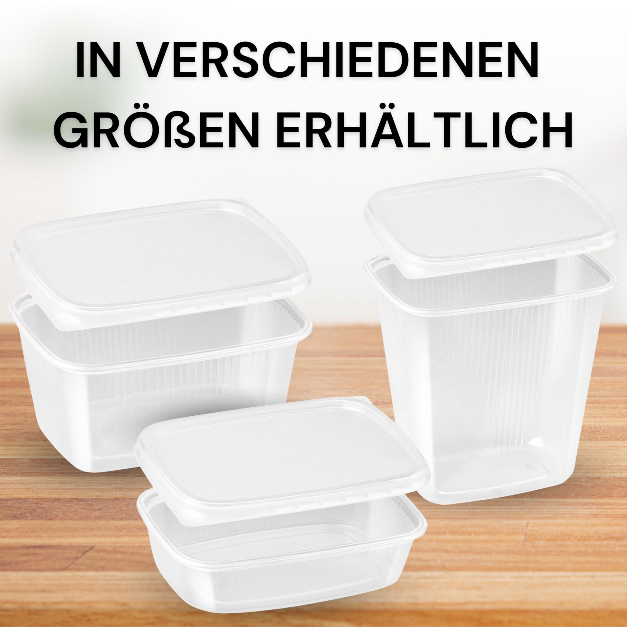 Tazza per alimenti rettangolare 500 ml con coperchio – Contenitore in polipropilene per insalata, snack e take-away