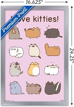 Trends International Pusheen - Kitties Wall Poster, 14.725