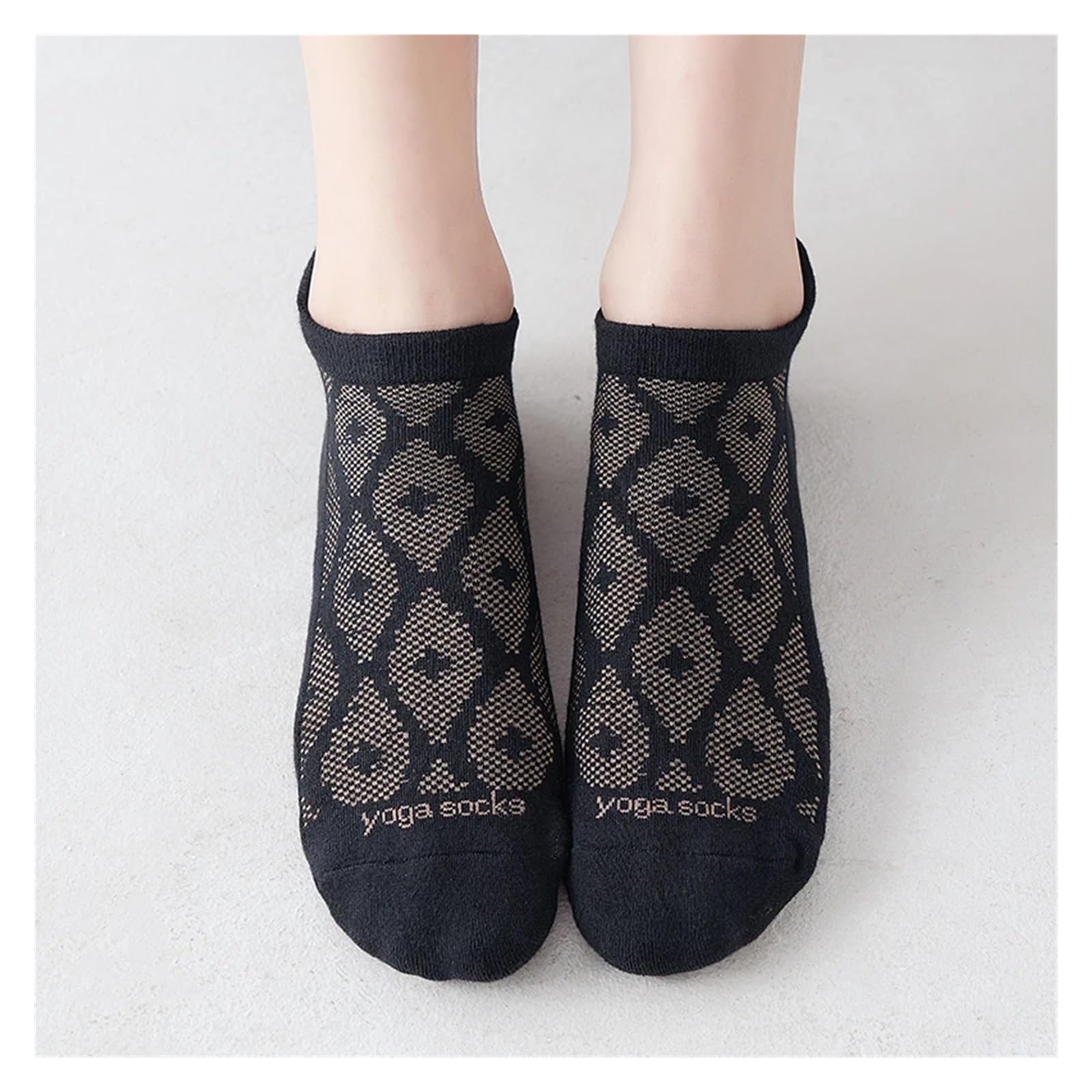 Calcetines de Yoga for Mujer, calcetín de Pilates Antideslizante Transpirable, calcetín Deportivo de algodón for Baile de Ballet y Fitness para Yoga Pilates Gimnasio(Red)