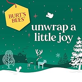 Burts Bees Christmas Gifts, Mask Bundle Stocking Stuffers Gift Set; Moisturizing Lip Mask, Ultra Conditioning Lip Balm, Refreshing Sheet Mask, Calming Sheet Mask; Festive Packaging; 1 Gift Set