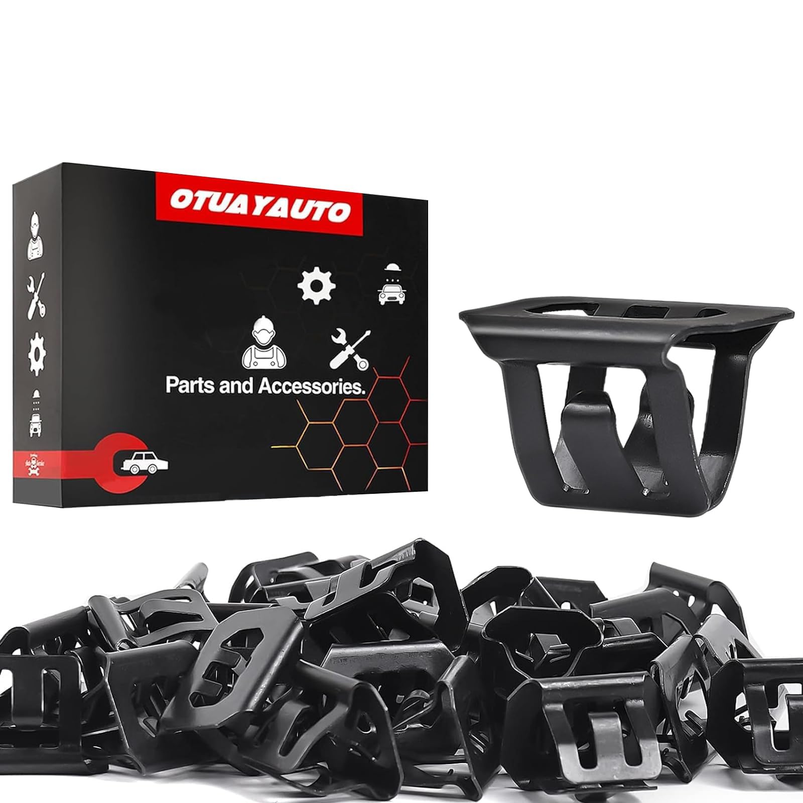 OTUAYAUTO 30PCS Metal Grill Clips Replace 15078238, 700-053