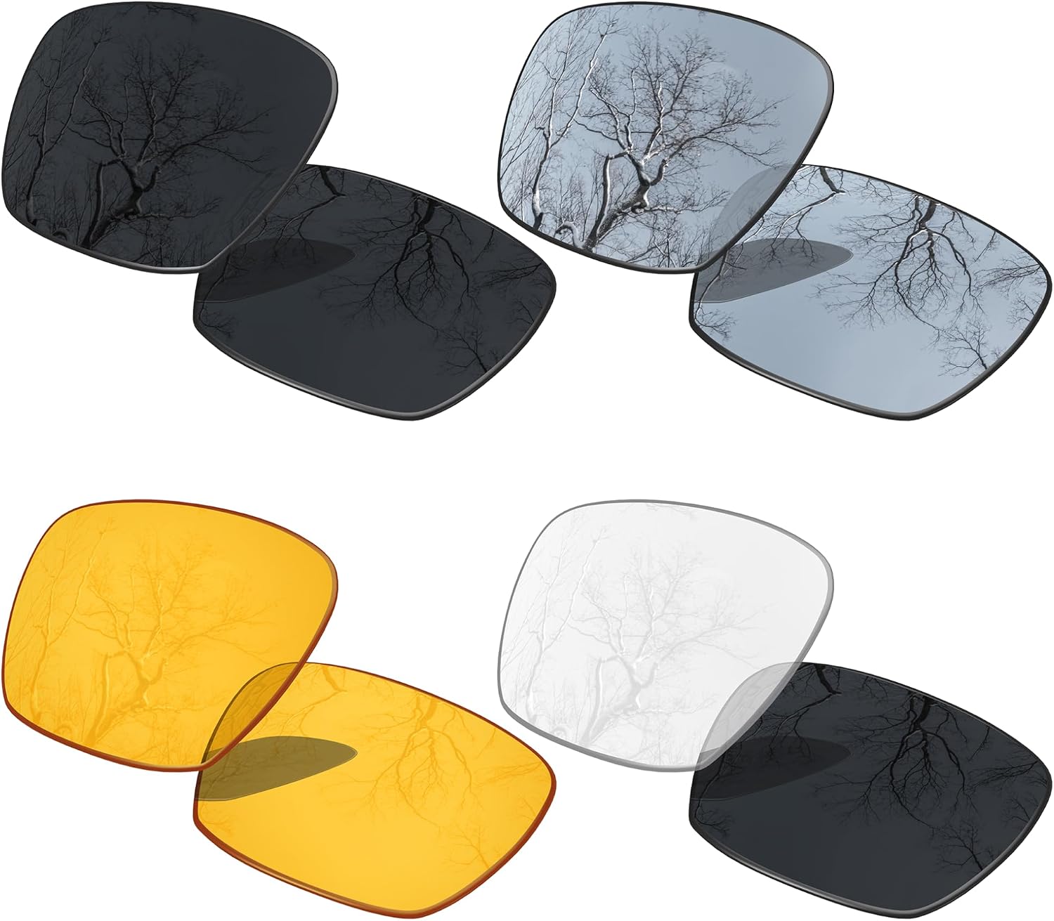 Set of 4 Polarized Replacement Lenses for Oakley Catalyst OO9272 Pack-BSBI1