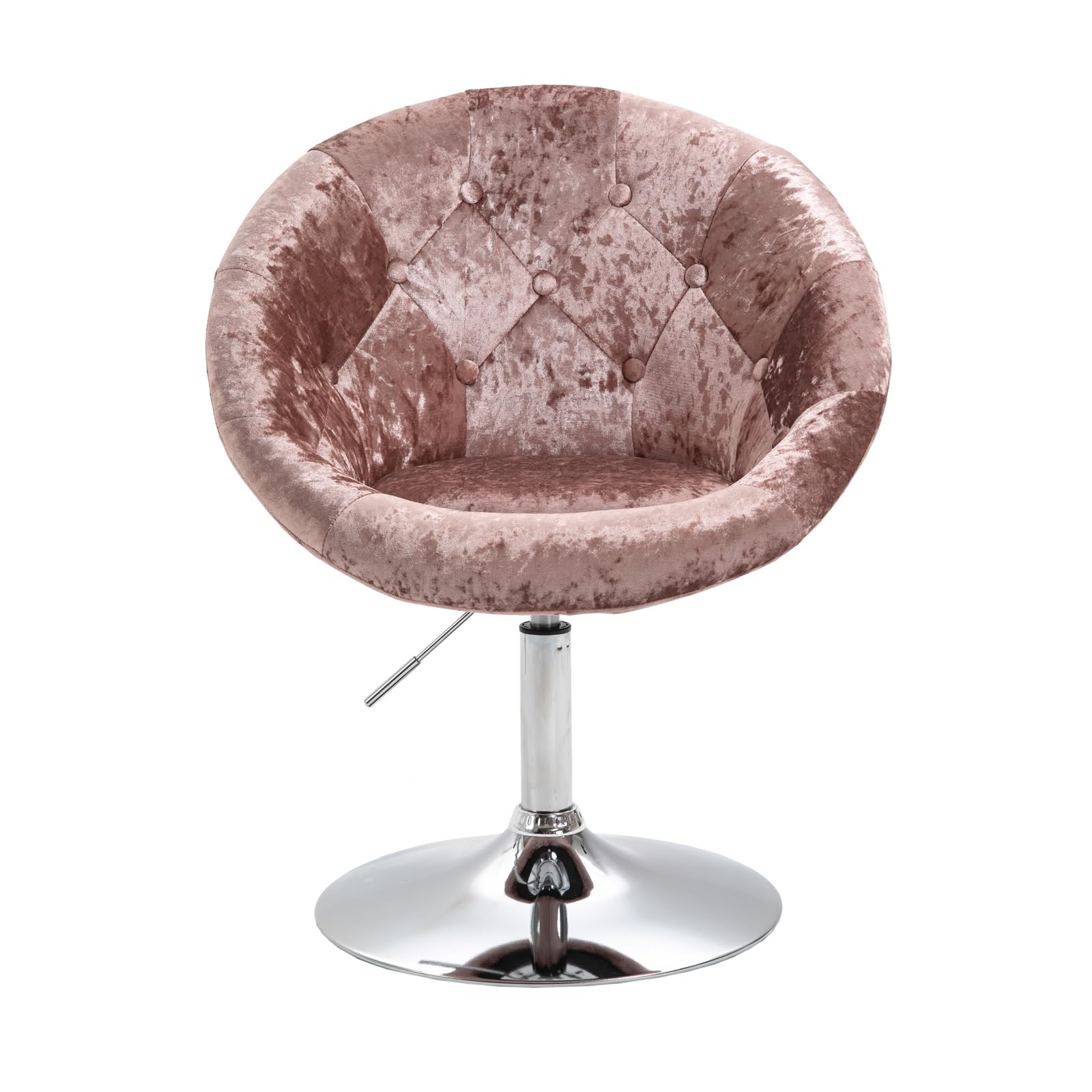 SVITA Havanna Cocktail-Sessel Lounge Clubsessel Drehsessel Samt-Optik glänzend Retro Barhocker Samt Champagner