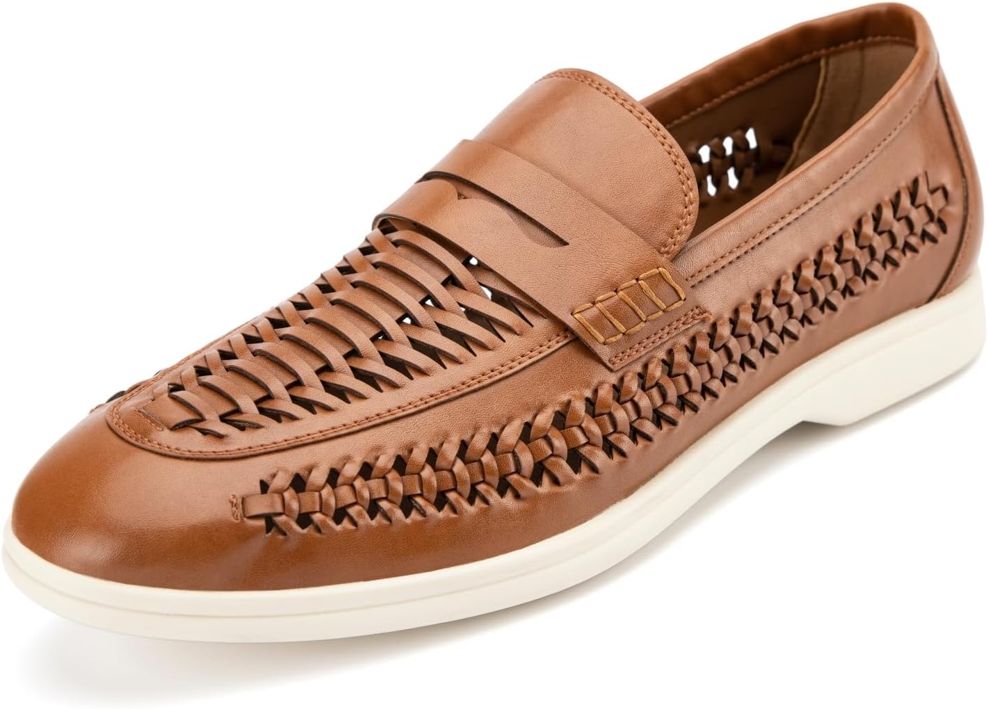 Meijiana Men's Genuine Leather Loafers Slip-On Moccasins Suede Dress Shoes, Lightweight and Breathable with Rubber Sole Stylish Mens Loafers