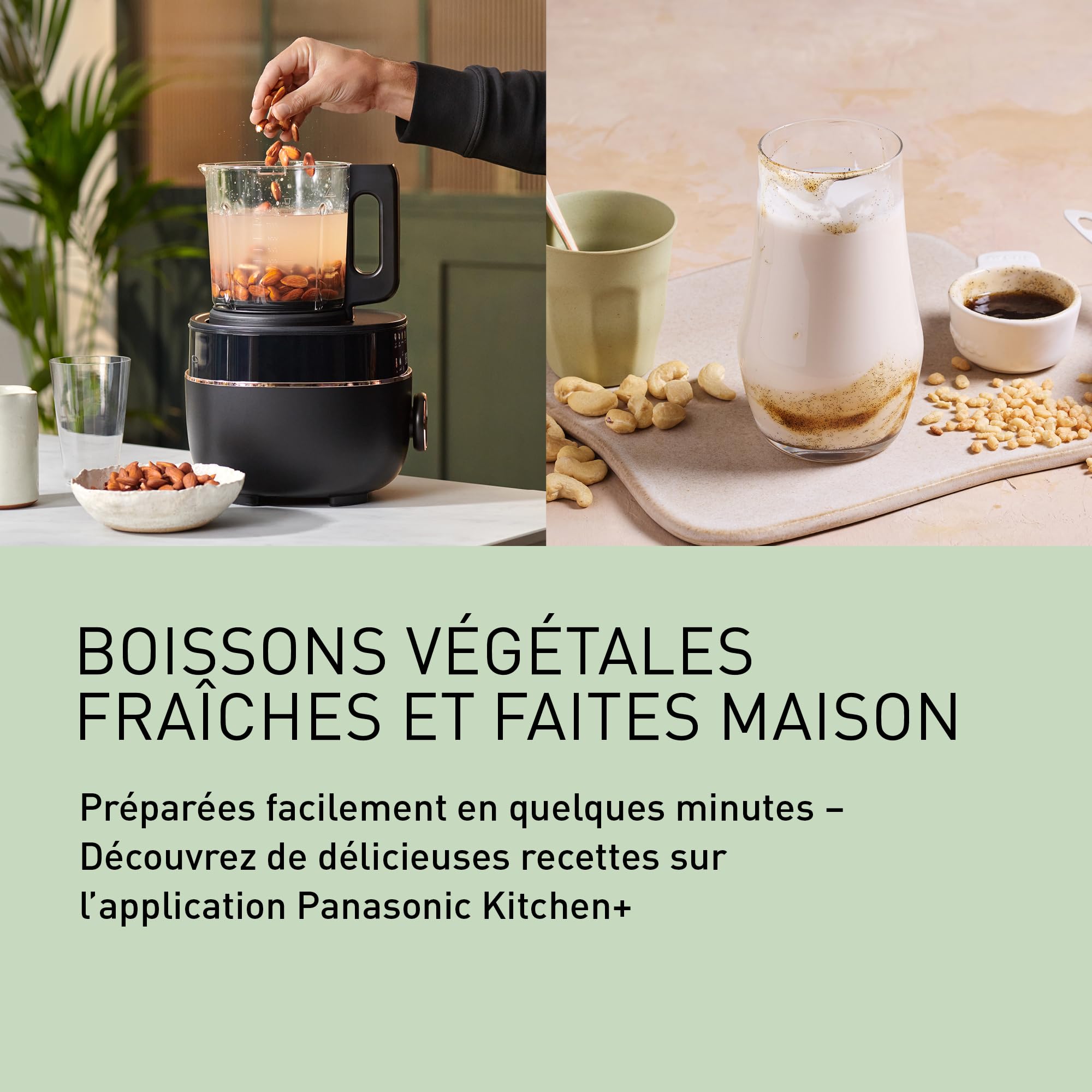 Panasonic MX-HG4401KXE Blender Chauffant, 1.2L, 800W, Chaud et Froid, 9 modes Automatiques, 10 Vitesses, Minuterie, Maintien au Chaud, Nettoyage Automatique, Noir et or Rose