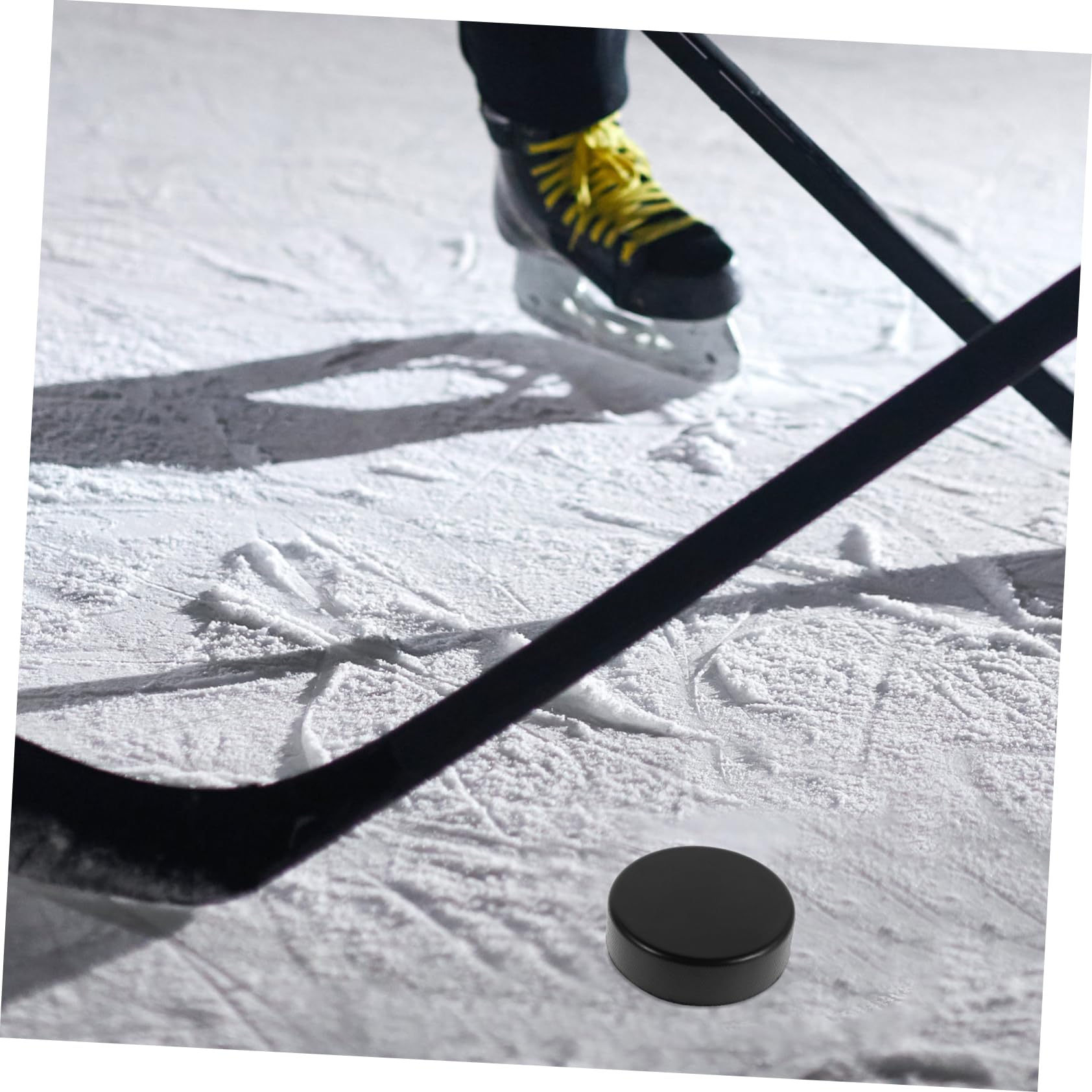 20 Stück Eishockey Trainingspucks aus Pu Massiver Schwarzer Hockey Puck Leicht und Tragbar für Indoor und Outdoor Training