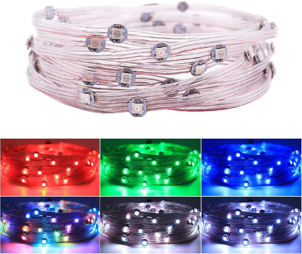 1000PCS WS2812 5050SMD Pre-Wired RGB Pixel Module String Strip WS2811 IC Individually Addressable DC5V