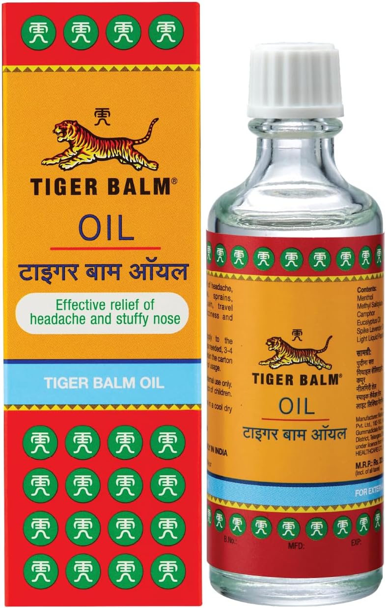 Ayurvedic Pain Relief Oil 28ml | Effective Relief from Headache, Stuffy Nose, Travel Sickness, Dizziness and Insect Bites
