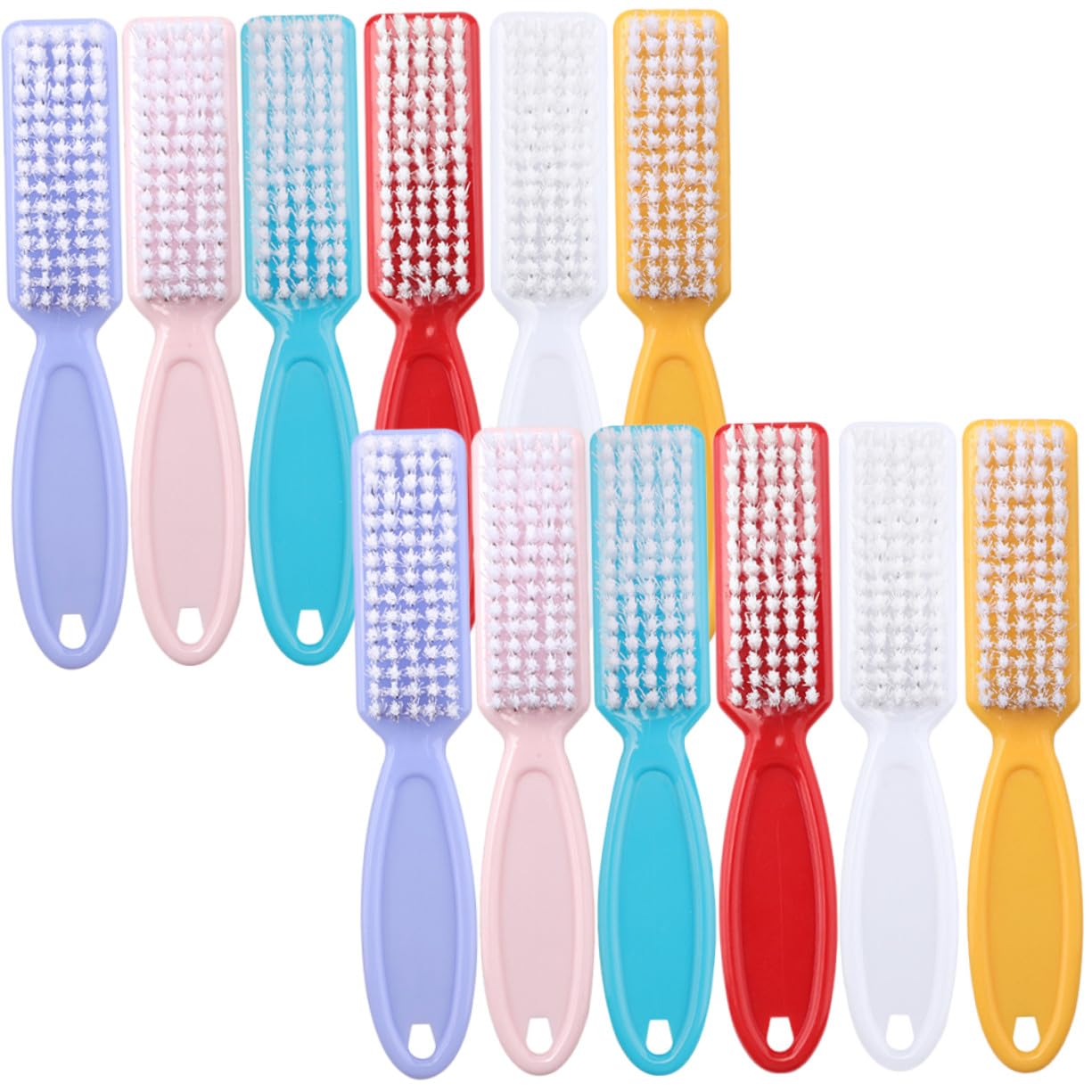 24 Piezas Cepillo de Uñas Agarre Manual de Cepillo Limpiador de Uñas Herramienta de Pedicura para Limpieza de Manicura para Salón Color Aleatorio