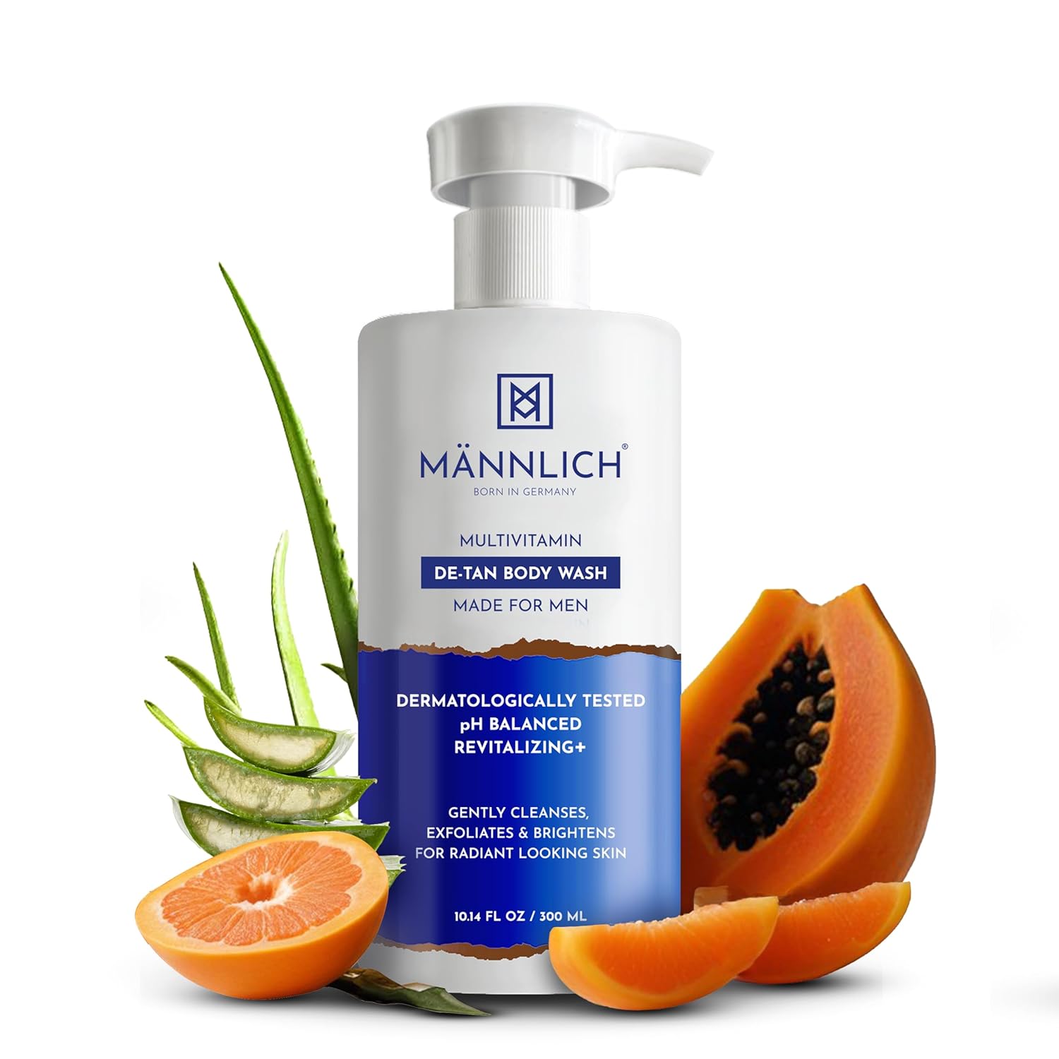De-Tan & Detox Body Wash 2% Kojic Acid Body Wash for Pigmentation,Tan Removal,Deep Cleansing & Brightening with Multivitamin - Helps Improve Skin Appearance,300 ml (Pack of 1) De-Tan Bodywash