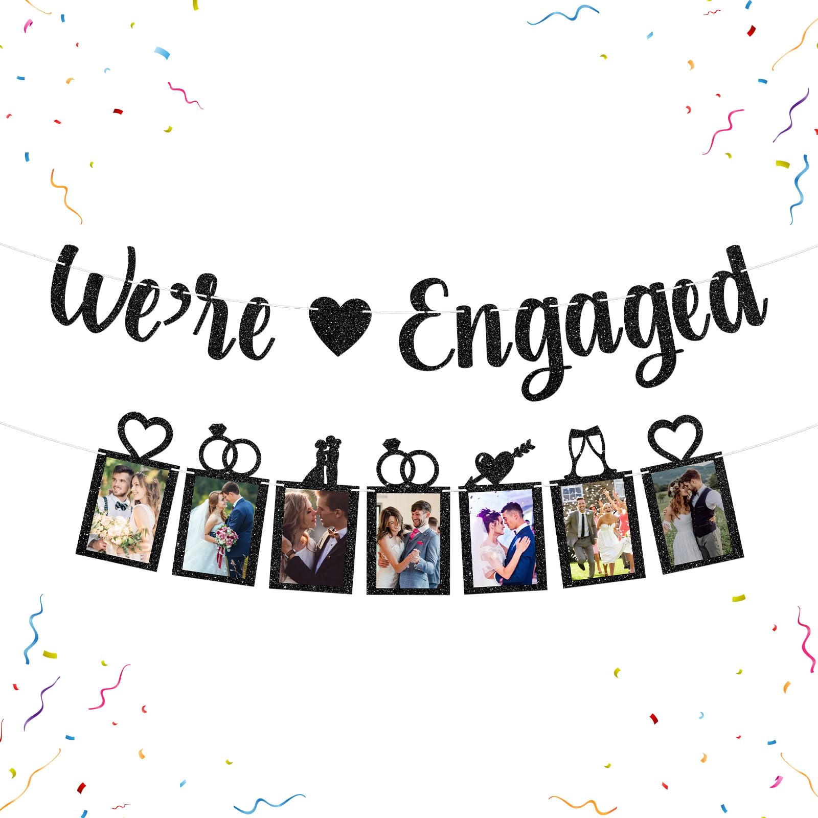 WeBenison 'We're Engaged' Gartenflagge – Doppelseitig, Wetterfest, Perfekt Für Verlobungsfeiern Im Garten