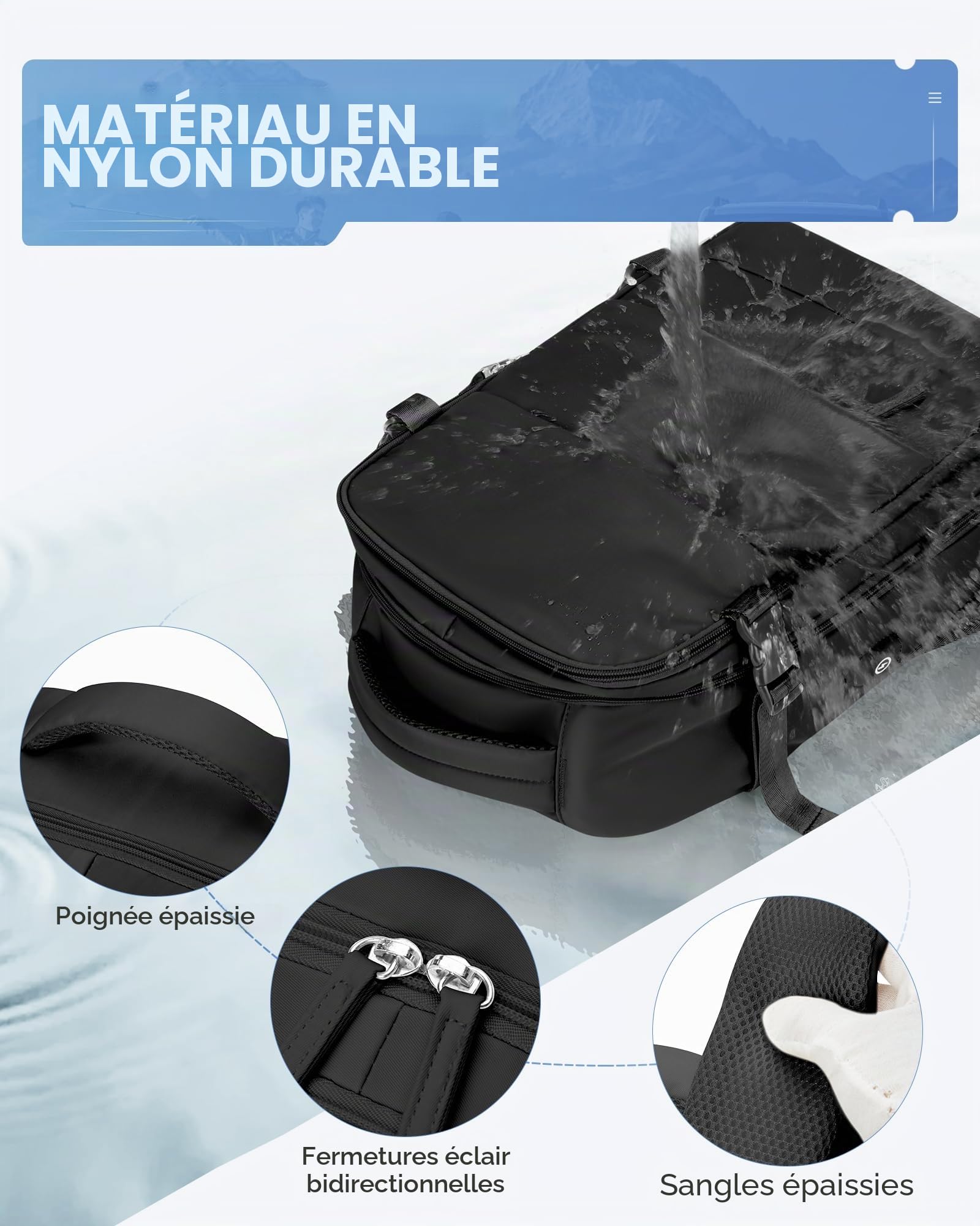Sac à Dos Sous Vide Pour Femme,Sac à Dos Voyage cabine avion sous vide,Bagages Cabine Easyjet 45x36x20 pour Homme,Multifonction sac voyage sous vide étanche Avec Pompe,Ordinateur portable