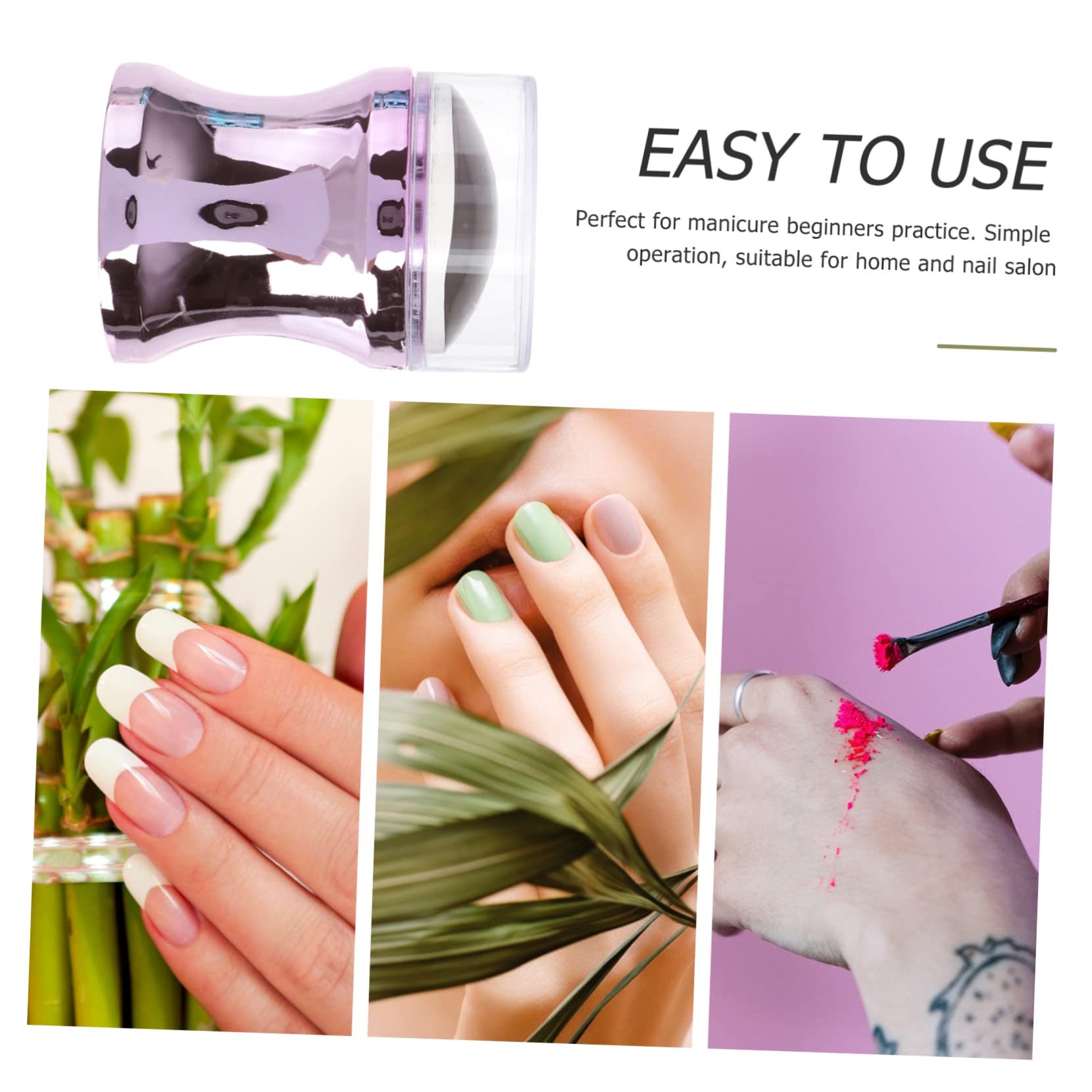 Housoutil 4sets Strumenti Per Nail Art Con Timbri Per Unghie e Raschietti Include Timbri e Raschietti Facile Da Usare Per Manicure Casa e Salone Colori Casual