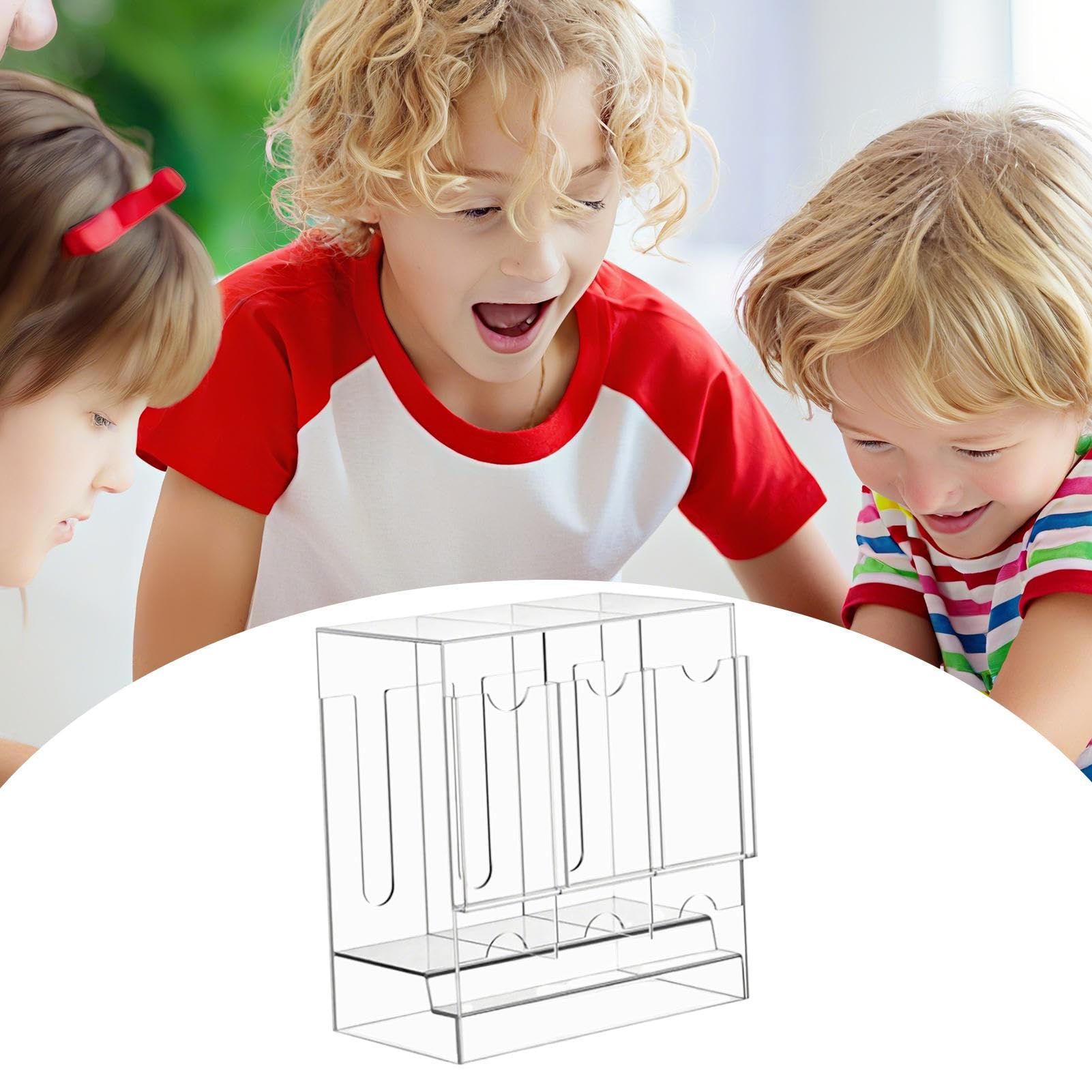 Booster Pack Dispenser Box 3-Fach Transparenter | Sammelkarten-Pack-Organizer Sportveranstaltungen Geschäftstreffen Zuhause Schlafzimmer Spielzimmer Ladentresen